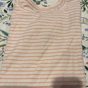 Soft Striped Short Sleeve Tee - Pink/White